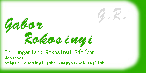 gabor rokosinyi business card